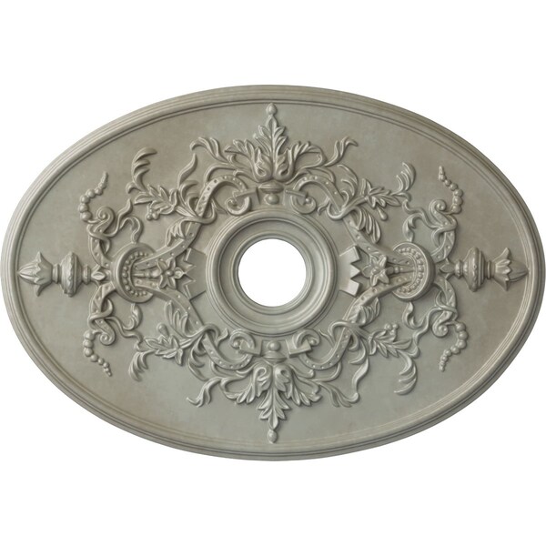 Ekena Millwork Alexa Medallion (Canopies up to 5 5/8"), 30 3/4"W x 21 1/4"H x 3 7/8"ID x 1 5/8"P, Flash Gold CM21X30ALFLS - main